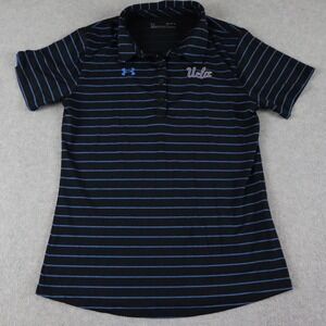 UCLA Bruins Polo Shirt Womens Medium Under Armour Heatgear Loose‎ Short Sleeve